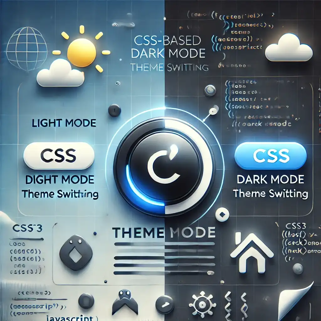 Dark Mode (Karanlık Mod) için CSS ile Tema Değişimi Görseli