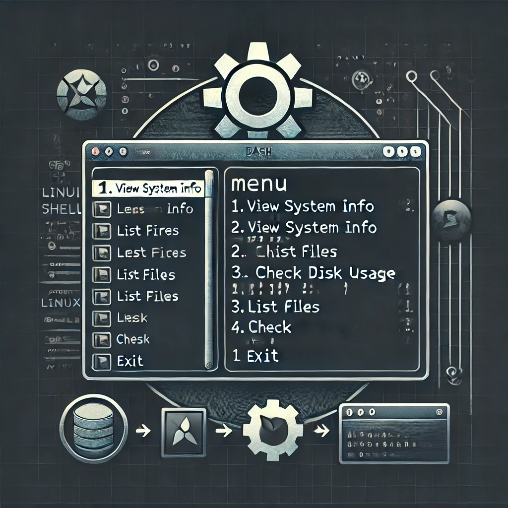 Linux Shell - Menü Sistemi Örnek Uygulaması Görseli
