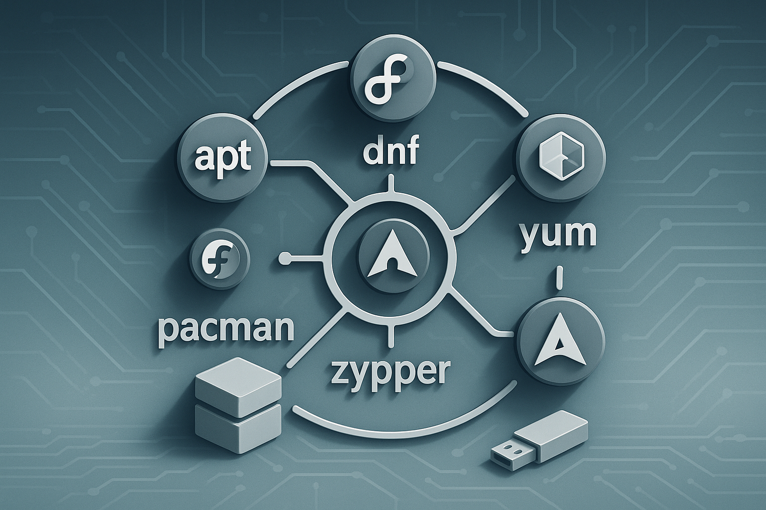 Package Managers in Linux: apt, dnf, yum, pacman and zypper Compared Image